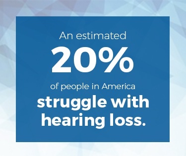 20% struggle with hearing loss
