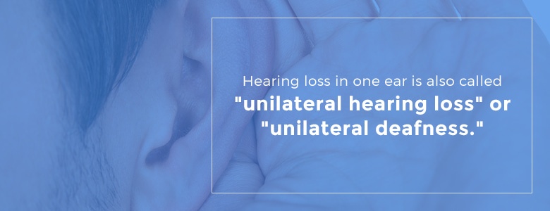 unilateral deafness in ear